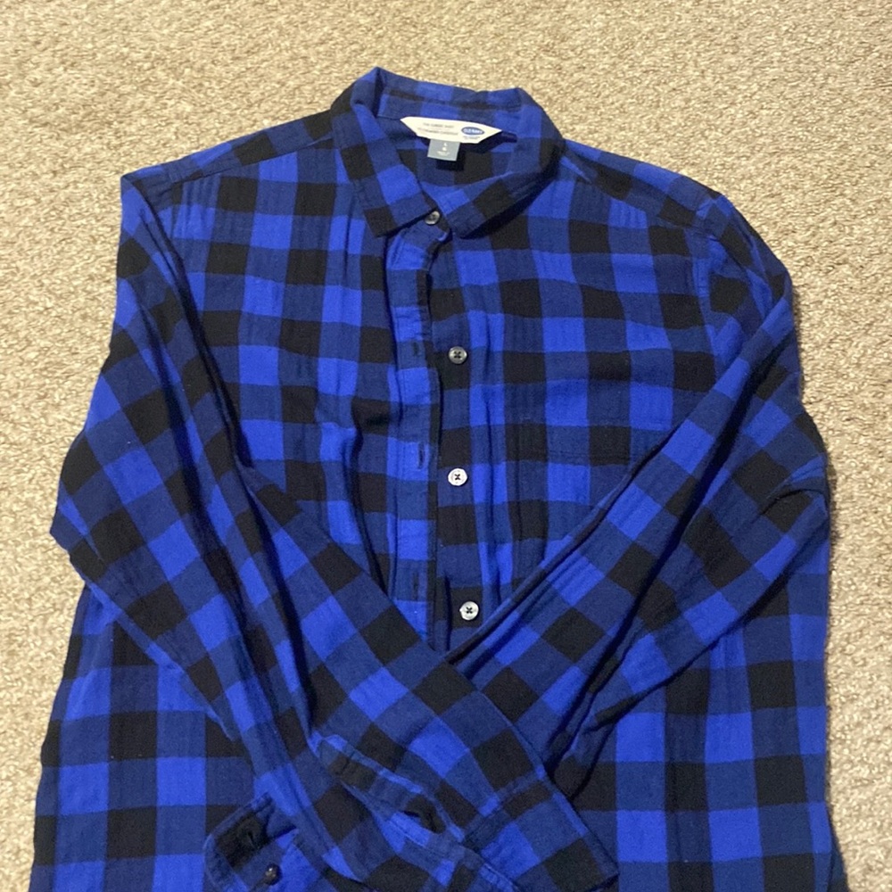 Old Navy Blue Buffalo button up